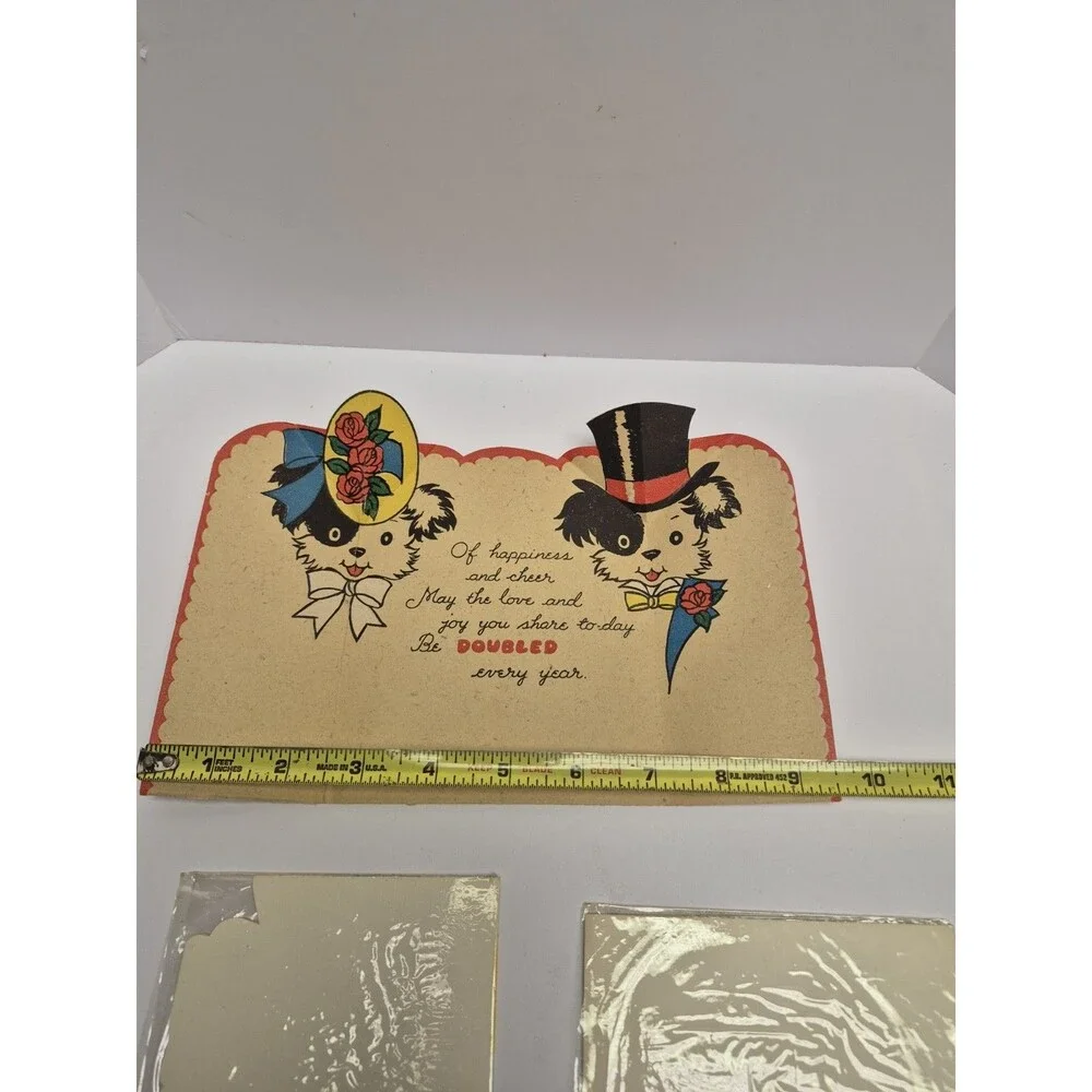 Vintage Greeting Cards Childrens Birthday Age 10 And 7 Plus Anniversary Card